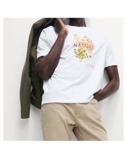 Pure Cotton Flower Graphic T-Shirt